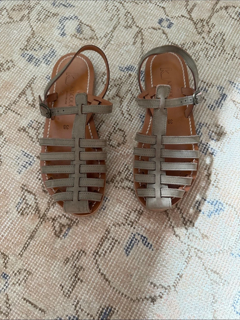 K.Jacques Strappy Leather Sandals